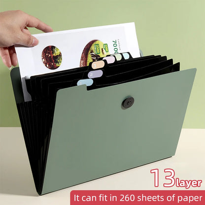 Horizontal A4 Folder - Multi-Layer Organizer Bag for Office, Students & Business Trips - ZOOMNSTORE