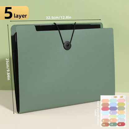 Horizontal A4 Folder - Multi-Layer Organizer Bag for Office, Students & Business Trips - ZOOMNSTORE