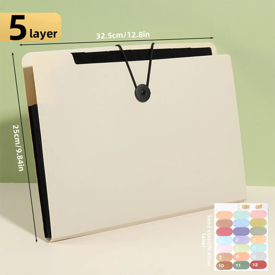 Horizontal A4 Folder - Multi-Layer Organizer Bag for Office, Students & Business Trips - ZOOMNSTORE