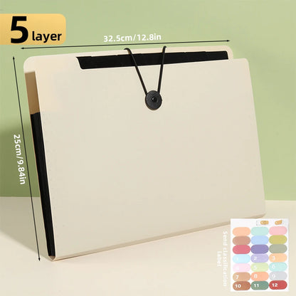 Horizontal A4 Folder - Multi-Layer Organizer Bag for Office, Students & Business Trips - ZOOMNSTORE