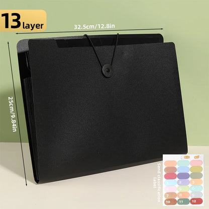 Horizontal A4 Folder - Multi-Layer Organizer Bag for Office, Students & Business Trips - ZOOMNSTORE