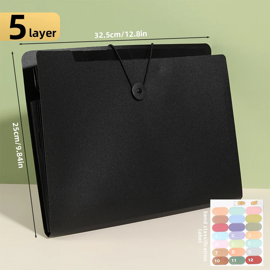 Horizontal A4 Folder - Multi-Layer Organizer Bag for Office, Students & Business Trips - ZOOMNSTORE