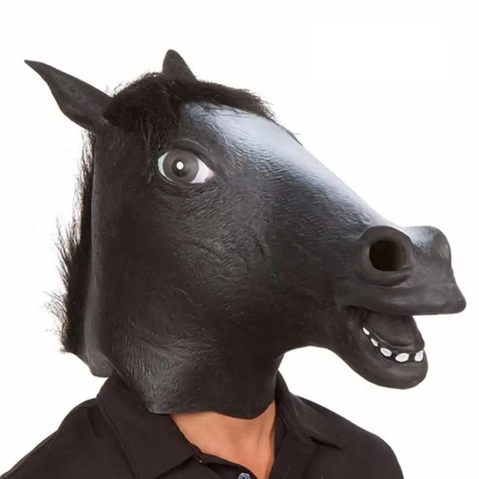 Funny Horse Head Halloween Mask - Latex Masquerade Party Decoration - ZOOMNSTORE
