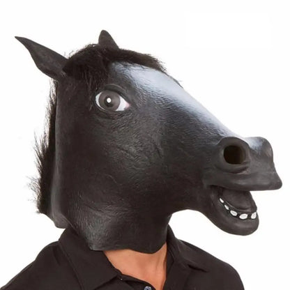 Funny Horse Head Halloween Mask - Latex Masquerade Party Decoration - ZOOMNSTORE