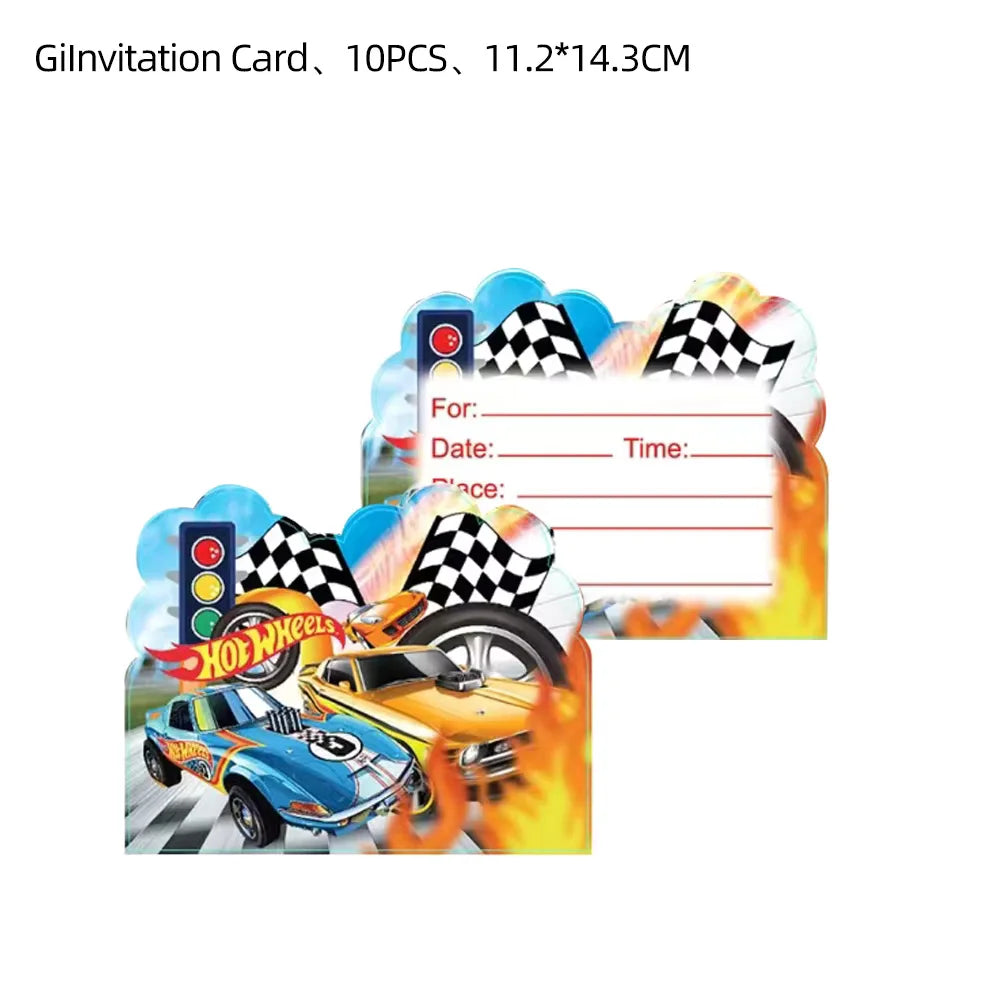 Hot Wheels Birthday Party Set - Racing Car Tableware Decor  Supplies - ZOOMNSTORE