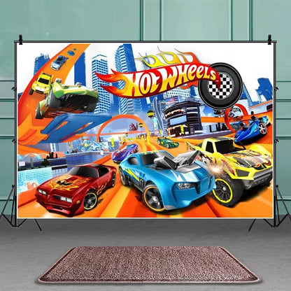 Hot Wheels Birthday Party Set - Racing Car Tableware Decor  Supplies - ZOOMNSTORE
