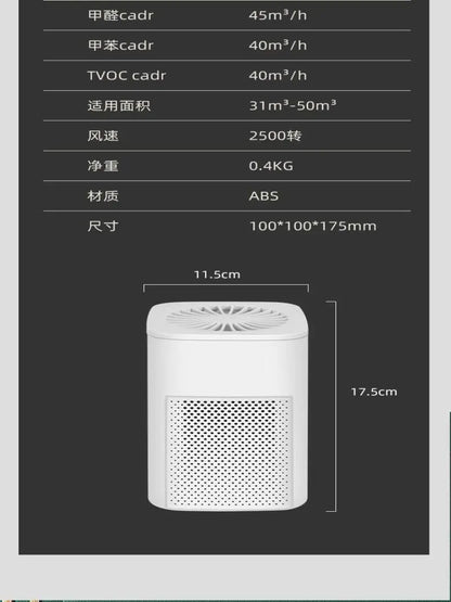 Mini HEPA Air Purifier - Powerful Desktop Indoor Air Cleaner - ZOOMNSTORE