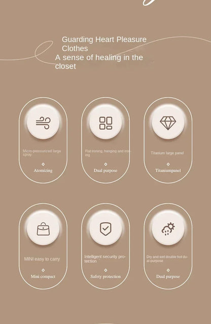 Household Steam Iron - Mini Steam Iron Portable Garment Steamer for Quick Wrinkle Removal - ZOOMNSTORE