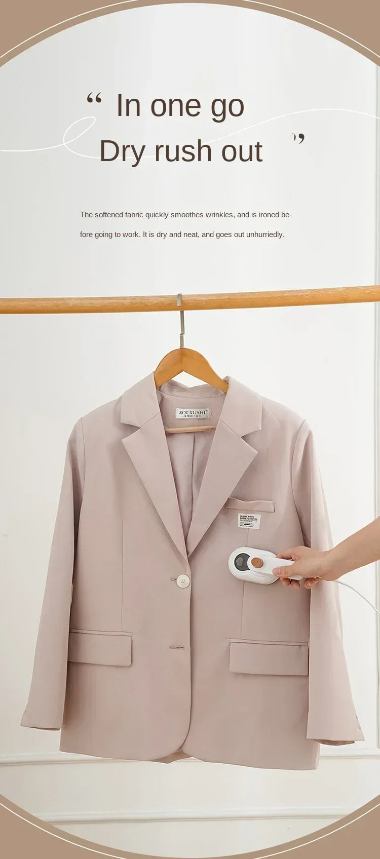 Household Steam Iron - Mini Steam Iron Portable Garment Steamer for Quick Wrinkle Removal - ZOOMNSTORE