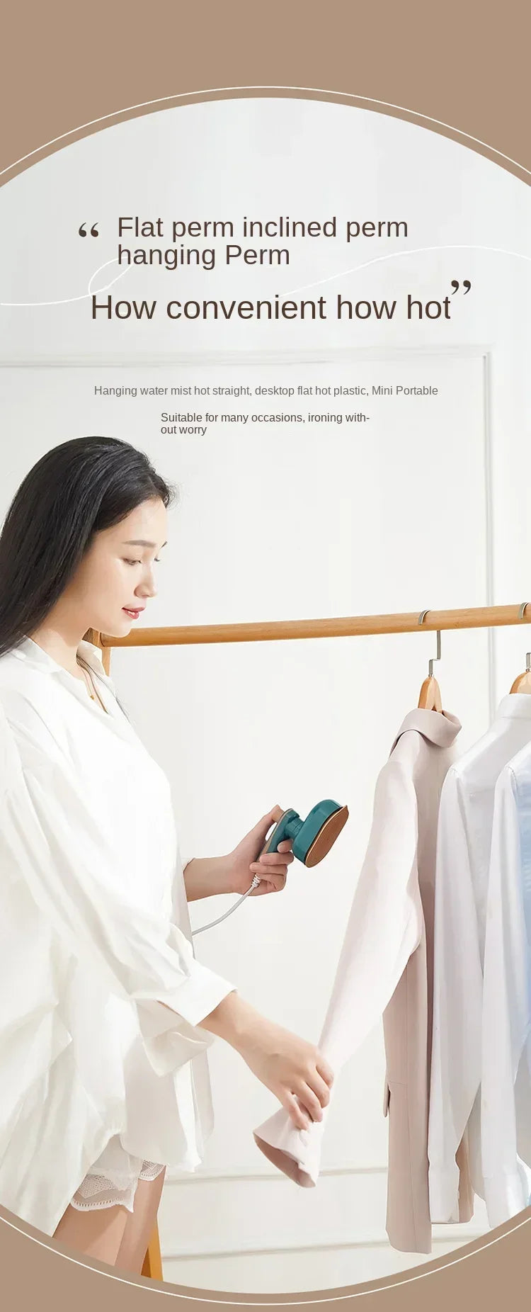 Household Steam Iron - Mini Steam Iron Portable Garment Steamer for Quick Wrinkle Removal - ZOOMNSTORE