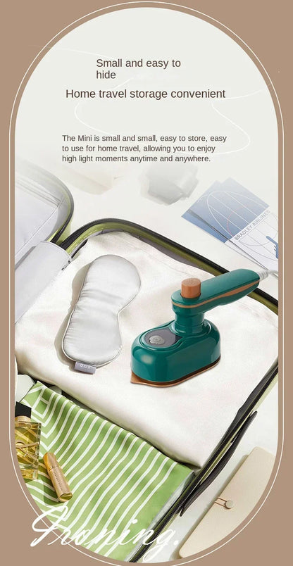 Household Steam Iron - Mini Steam Iron Portable Garment Steamer for Quick Wrinkle Removal - ZOOMNSTORE