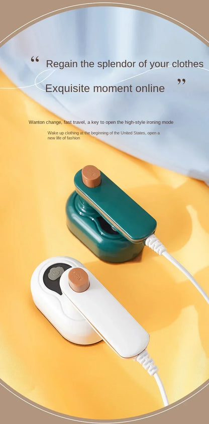 Household Steam Iron - Mini Steam Iron Portable Garment Steamer for Quick Wrinkle Removal - ZOOMNSTORE