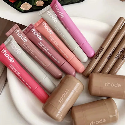 Hydrating Lip Gloss - Long Lasting Waterproof Glazing Mist & Rouge Powder Blush Stick - ZOOMNSTORE