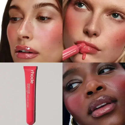 Hydrating Lip Gloss - Long Lasting Waterproof Glazing Mist & Rouge Powder Blush Stick - ZOOMNSTORE