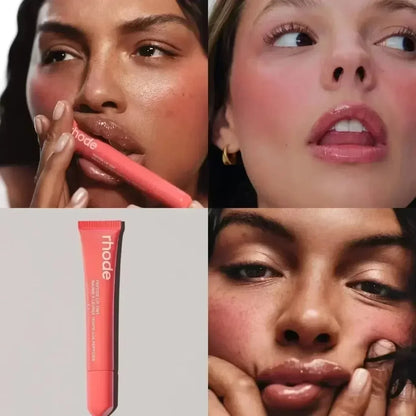 Hydrating Lip Gloss - Long Lasting Waterproof Glazing Mist & Rouge Powder Blush Stick - ZOOMNSTORE