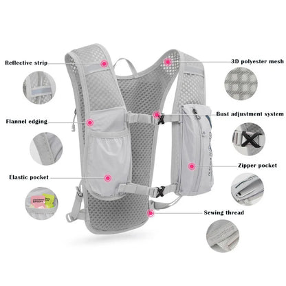 Hydration Vest Backpack 5L Ultra-Light Waterproof Running Cycling Bag - ZOOMNSTORE