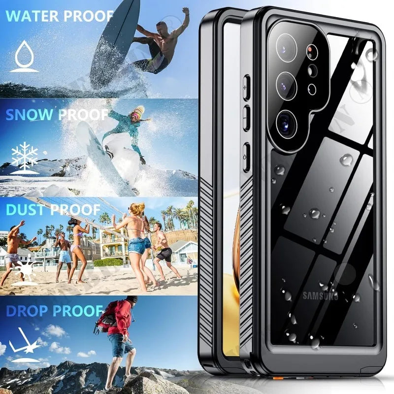 IP68 Waterproof Case for Samsung S23S24S25 - Metal Aluminum Luxury Cover - ZOOMNSTORE