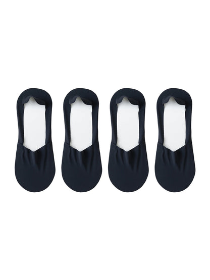Ice Silk Low Cut Boat Socks - 4 Pairs Anti-Slip Summer Socks - ZOOMNSTORE