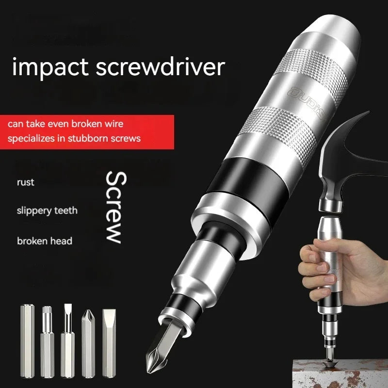 Impact Screwdriver Set - 713 PCS Reversible Manual Driver for Rusted Fasteners and Frozen Bolts - ZOOMNSTORE
