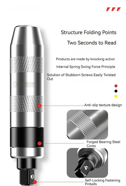Impact Screwdriver Set - 713 PCS Reversible Manual Driver for Rusted Fasteners and Frozen Bolts - ZOOMNSTORE