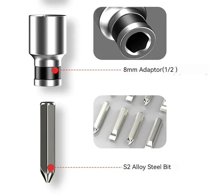 Impact Screwdriver Set - 713 PCS Reversible Manual Driver for Rusted Fasteners and Frozen Bolts - ZOOMNSTORE