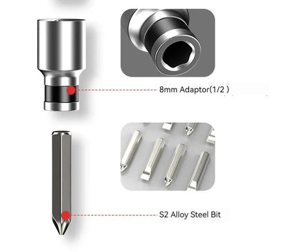 Impact Screwdriver Set - 713 PCS Reversible Manual Driver for Rusted Fasteners and Frozen Bolts - ZOOMNSTORE