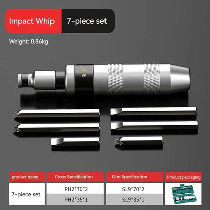 Impact Screwdriver Set - 713 PCS Reversible Manual Driver for Rusted Fasteners and Frozen Bolts - ZOOMNSTORE