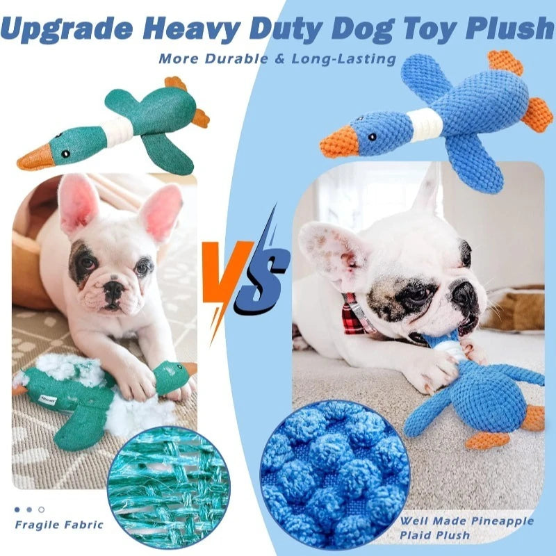Indestructible Chew Toys for Aggressive Chewers - Interactive Plush Squeak Toy for Cats and Dogs - ZOOMNSTORE
