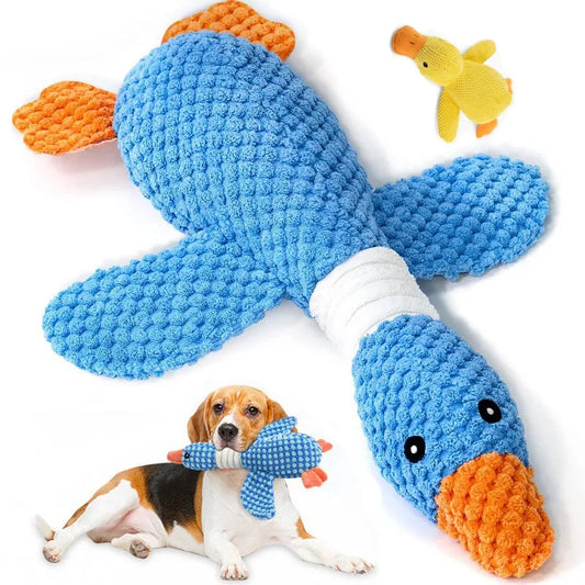 Indestructible Chew Toys for Aggressive Chewers - Interactive Plush Squeak Toy for Cats and Dogs - ZOOMNSTORE