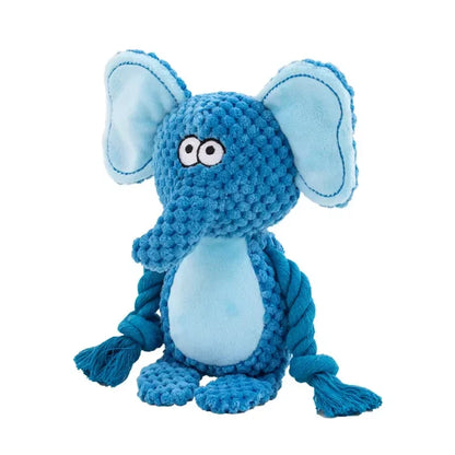Indestructible Plush Dog Chew Toy - Squeaky Rattle for Puppies - ZOOMNSTORE