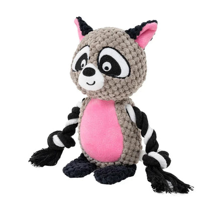 Indestructible Plush Dog Chew Toy - Squeaky Rattle for Puppies - ZOOMNSTORE