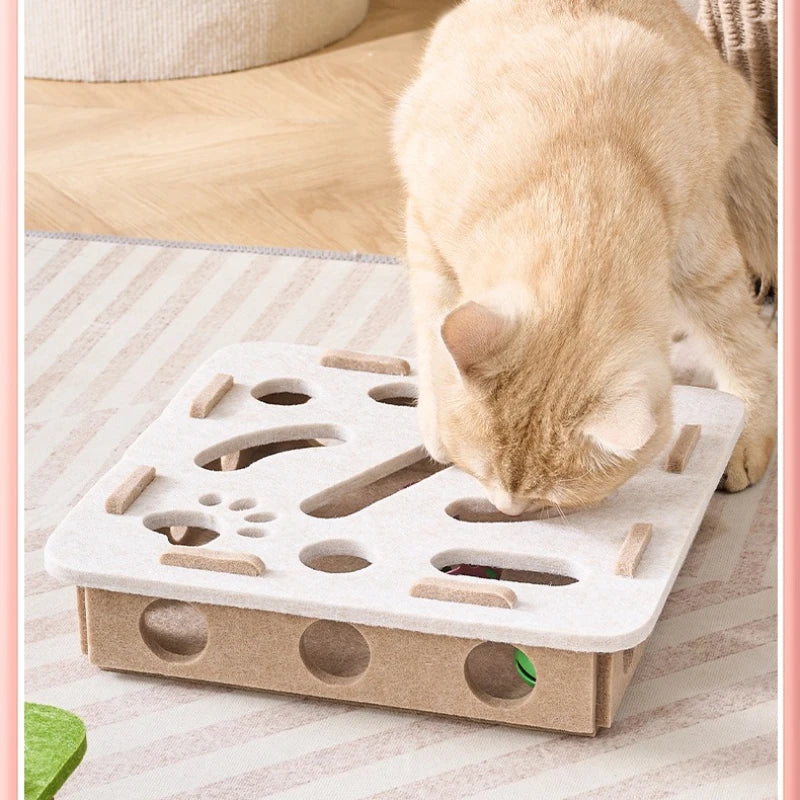 Indoor Cat Scratching Post - Sisal Interactive Toy for Kittens - ZOOMNSTORE