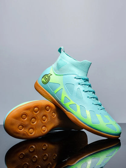 Indoor Football Shoes - Men's Soccer Shoes Flat Bottom Non Slip Training Footwear - ZOOMNSTORE