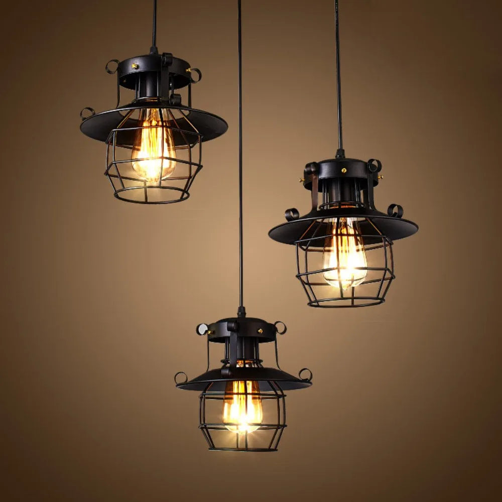 Industrial Retro Chandelier - Creative Pendant Light for Restaurant Bar Dining and Bedroom - ZOOMNSTORE