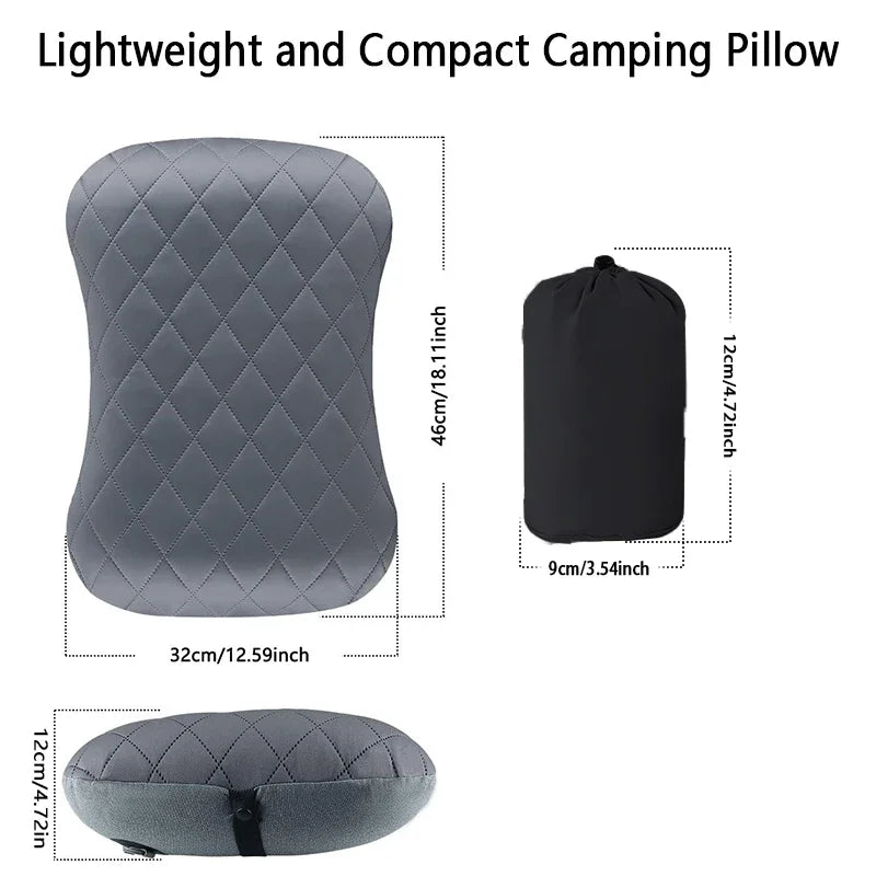 Inflatable Camping Pillow – Ultralight Travel Pillow with Neck and Lumbar Support - ZOOMNSTORE