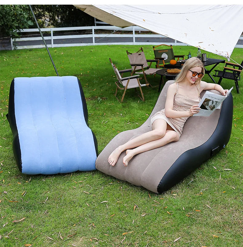 Inflatable Lounger Chair - Air Sofa for Indoor  Outdoor Use - ZOOMNSTORE