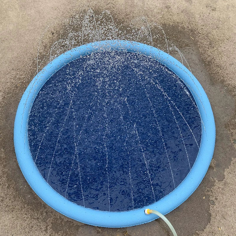 Inflatable Dog Splash Pad - 170cm Summer Water Mat for Pets and Kids - ZOOMNSTORE