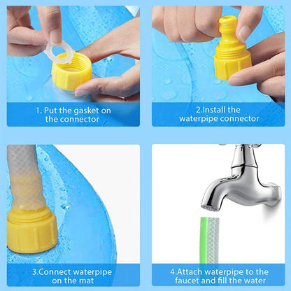 Inflatable Dog Splash Pad - 170cm Summer Water Mat for Pets and Kids - ZOOMNSTORE