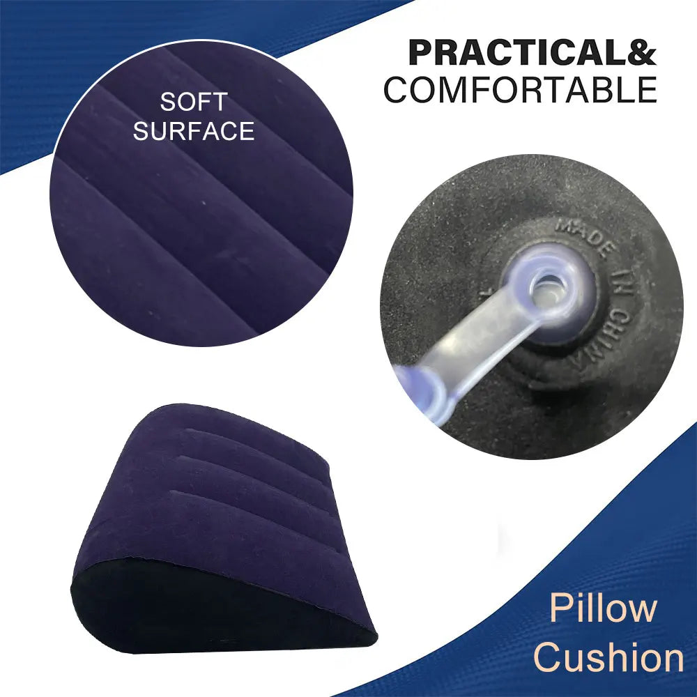 Inflatable Lumbar Pillow - Triangle Support Cushion for Leg and Back Comfort - ZOOMNSTORE