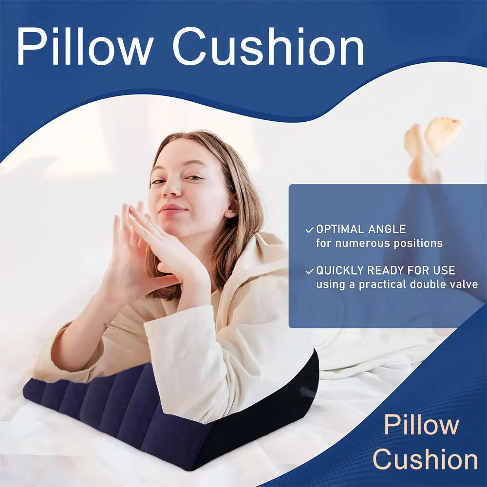 Inflatable Lumbar Pillow - Triangle Support Cushion for Leg and Back Comfort - ZOOMNSTORE