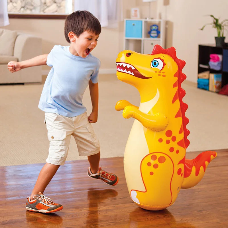 Inflatable Dinosaur Punching Bag - Kids Tumbler Boxing Toy for Outdoor Activity - ZOOMNSTORE