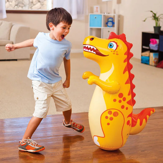 Inflatable Dinosaur Punching Bag - Kids Tumbler Boxing Toy for Outdoor Activity - ZOOMNSTORE