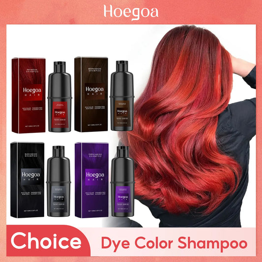 Instant Dye Shampoo - Natural Black Hair Color for Gray Repair Non-Irritating for Men  Women - ZOOMNSTORE