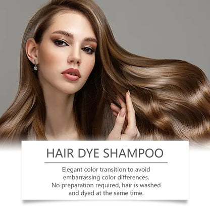 Instant Dye Shampoo - Natural Black Hair Color for Gray Repair Non-Irritating for Men  Women - ZOOMNSTORE