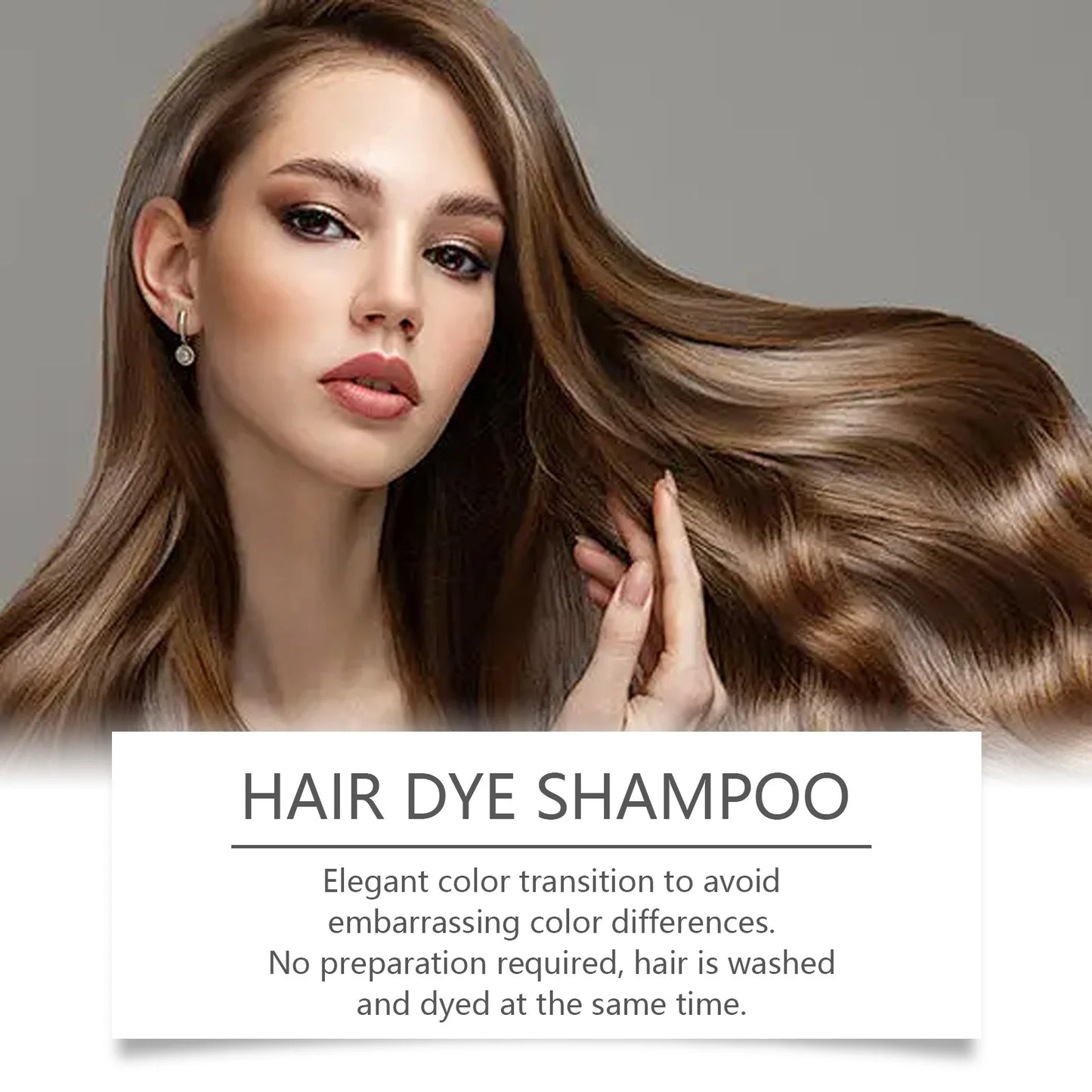 Instant Dye Shampoo - Natural Black Hair Color for Gray Repair Non-Irritating for Men  Women - ZOOMNSTORE
