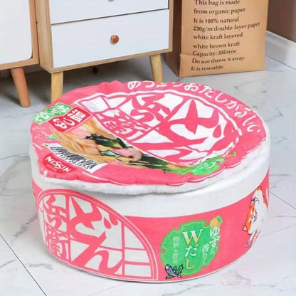 Pet Dog Cat House Kennel Super Large Instant Noodle Warm Dog Cat Nest Beds Cushion Udon Cup Noodle Pet Bed Cozy Nest - ZOOMNSTORE