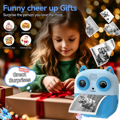 Instant Print Camera - Mini Portable Photo Printer With Cute Cartoon Design - ZOOMNSTORE