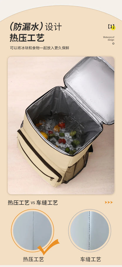 Insulated Backpack Cooler – Backpack Beer Cooler with Large Capacity, Food Storage & Travel Use - ZOOMNSTORE