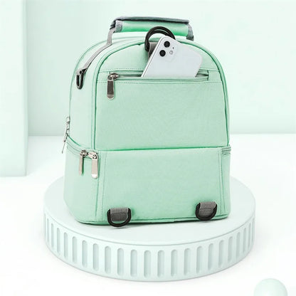 Fashion Insulation Double Layer Pack Solid Color Large Capacity Mommy Bag Travel Picnic Portable Food Handbag Baby Bags - ZOOMNSTORE