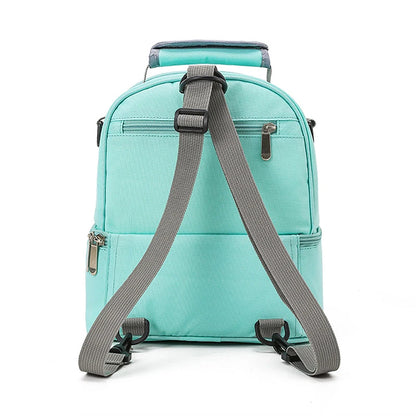 Fashion Insulation Double Layer Pack Solid Color Large Capacity Mommy Bag Travel Picnic Portable Food Handbag Baby Bags - ZOOMNSTORE